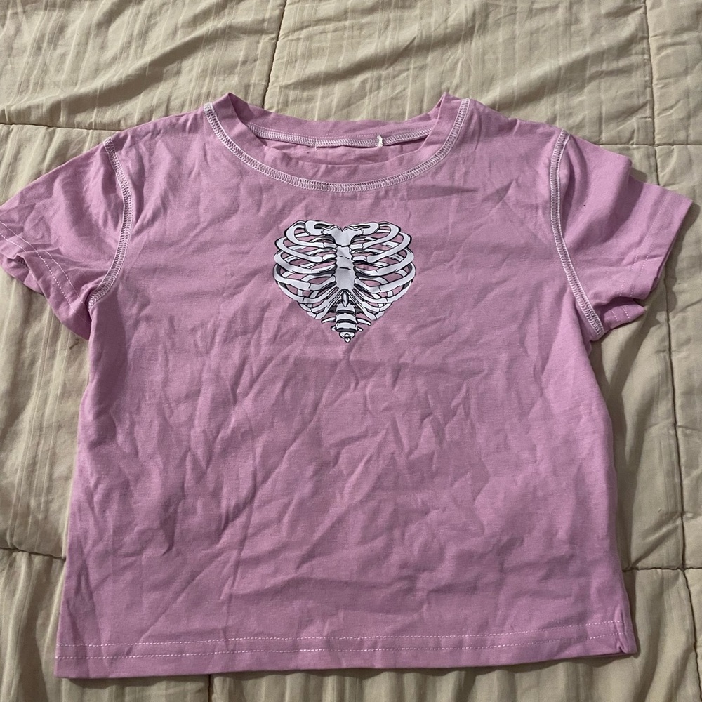 Pink bones crop top